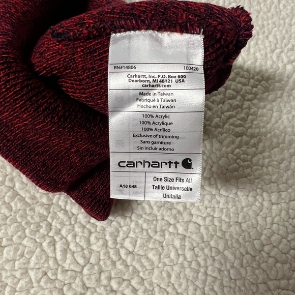 Carhartt Maroon Knit Beanie - Picture 5 of 6